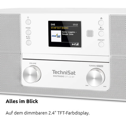 TechniSat Digitradio 371 CD BT Digitalradio Kompaktanlage - Weiss