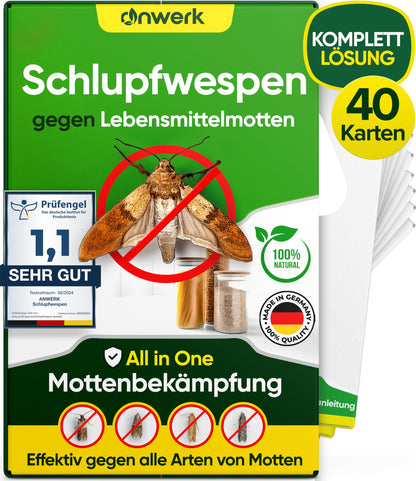 anwerk® Schlupfwespen gegen Lebensmittelmotten - 40 Karten