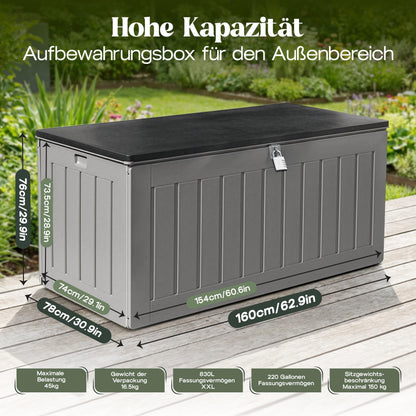 Olsen & Smith Aufbewahrungsbox XXL 830 L mit Deckel, wasserdicht