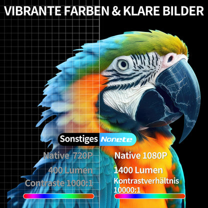 Smart Mini Beamer 4K Full HD Android Projektor – Weiss