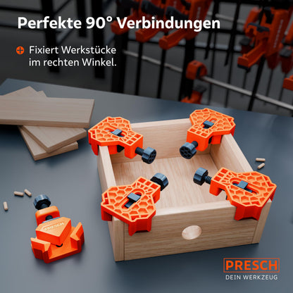 PRESCH Winkelspanner 8 Stk. Eckspanner 25 kg Spannkraft bis 26 mm