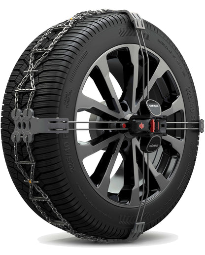 KÖNIG K-Summit K23 Schneeketten. Externe, silberne Ketten für erhöhte Traktion auf Reifen bei Schnee und Eis.