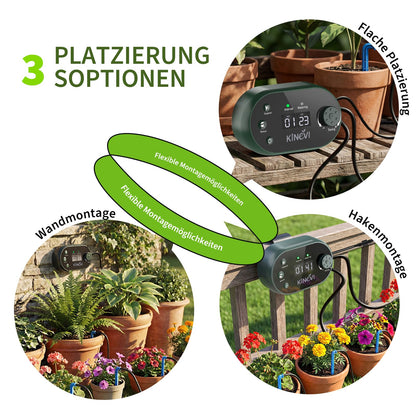 KINEVI IC308 Solar Bewässerungssystem, Tropfbewässerung Set 30 m