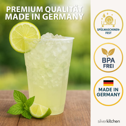 Silverkitchen Mehrweg Cocktailbecher 0,3 L mit Eichstrich, 100er-Set
