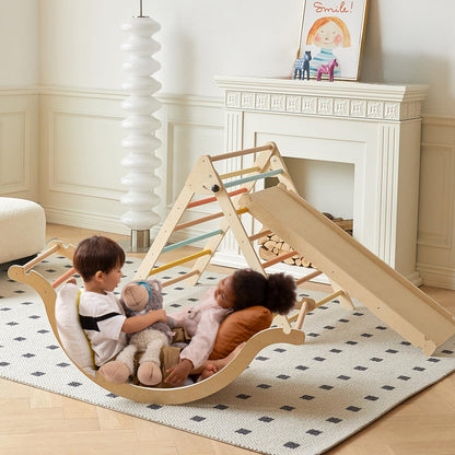 Giant bean 5-in-1 Montessori Kletterdreieck Kletterbogen Rutsche - Bunt