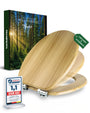 Wachaberga WC-Sitz aus Holz mit Absenkautomatik und Softclose, ovale Form, Scharniere aus Edelstahl