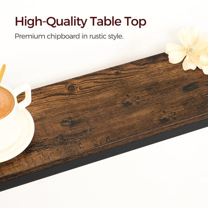 MAHANCRIS Konsolentisch mit Ladestation Vintagebraun/Schwarz