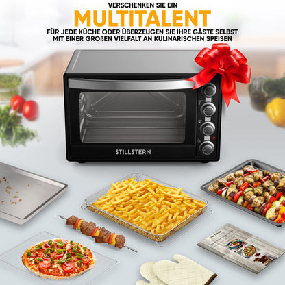 Stillstern CYCLONE PRO+ Minibackofen 60L mit Umluft Airfryer