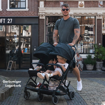 Deryan Rolo X2 Kombi-Buggy 2-in-1 Kompakt - Schwarz