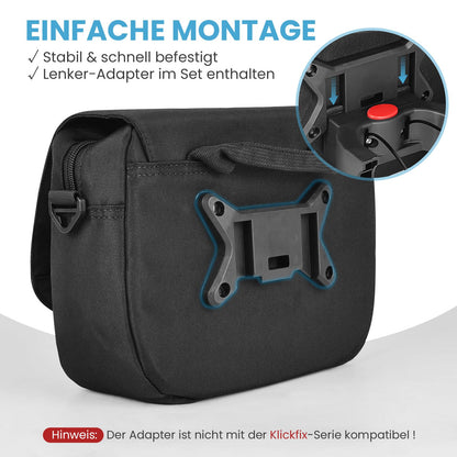 GXCROR Lenkertasche Fahrrad 5L mit Handyhalterung und Schultergurt