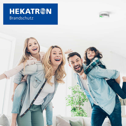 Hekatron Genius Plus Rauchmelder mit 10-Jahres-Batterie, 2 Stück
