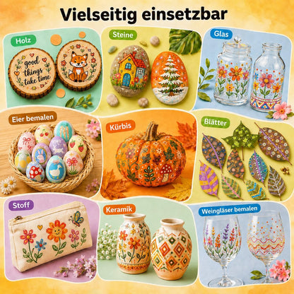 Vozuna Acrylstifte Set, 120 Farben, wasserfest, Pinselspitze