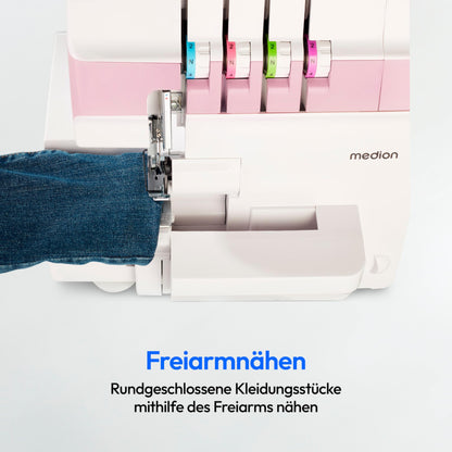 MEDION SO90 MD19169 Overlock Nähmaschine - Rosa