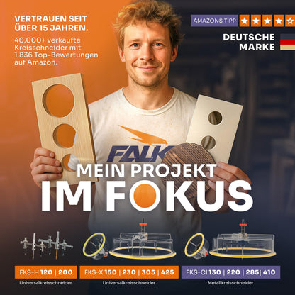 Falke Kreisschneider FKS-H 120 - Verstellbare Universal Lochsäge