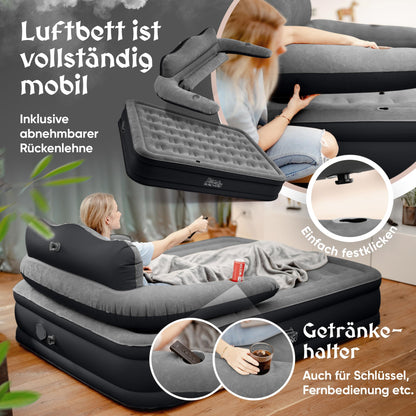 Burgwerk Luftbett selbstaufblasend 2 Personen 203x152 cm mit Pumpe