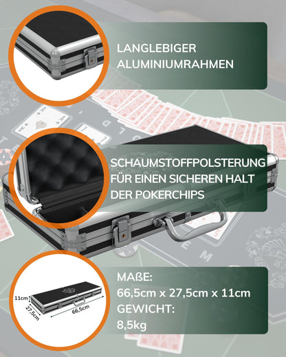 Bullets Playing Cards Pokerkoffer Deluxe Christopher Pokerset – 500 Chips