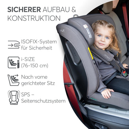 KikkaBoo i-Size i-FLIT Kindersitz ISOFIX 76-150 cm - Armeegrün