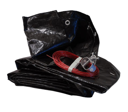 QUICK STAR Poolabdeckung Rund Ø 680 cm - Schwarz Solar Winter