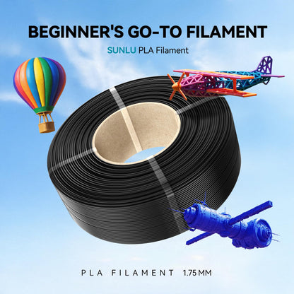 SUNLU PLA Nachfüllfilament 1,75 mm, 4 x 1 kg, 4 Farben
