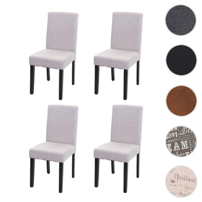 Mendler Littau Esszimmerstuhl 4er-Set - Creme-beige