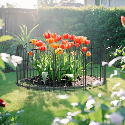 Yeabett Gartenzaun aus Metall, 25 Stück, dekorativ, 31 x 41 cm