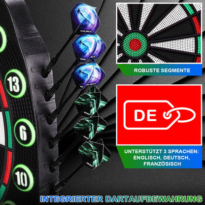 WIN.MAX Elektronische Dartscheibe Profi Set, 34 Spiele, 354 Varianten