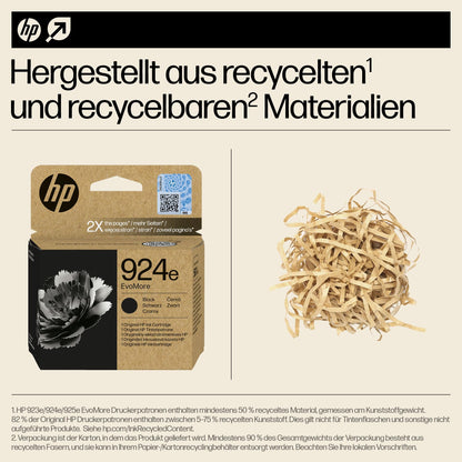 HP 924e EvoMore Original Druckerpatrone Schwarz, ca. 1000 Seiten
