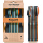 MAGWARE Magnetisches Reisebesteck 15-tlg. Bunt mit Etui. Buntes Set aus magnetischen Teilen für Essen unterwegs.