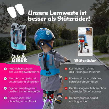 Little Biker Fahrradlernweste für Kinder mit Haltegriff
