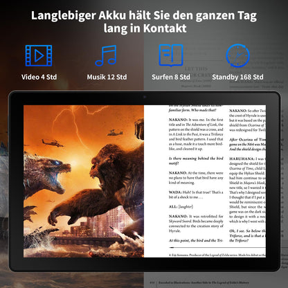 SmartTab 10 Zoll Android 14 Tablet PC 8-in-1 Kit - Schwarz