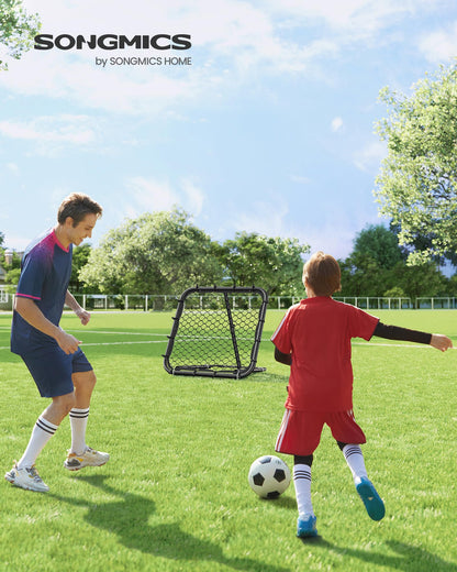 SONGMICS Fussball-Rebounder für Kinder, winkelverstellbar, schwarz