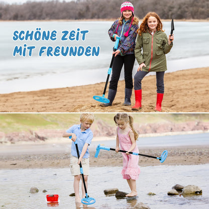 Smofrees Metalldetektor für Kinder MD-3007, verstellbar 60-86 cm, blau