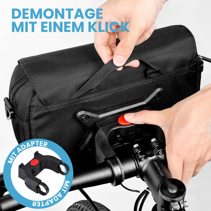 GXCROR Lenkertasche Fahrrad 5L mit Handyhalterung und Schultergurt