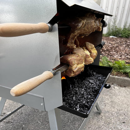 ACTIVA Mutzbratengrill Mangal Holzgrill – Motor & Spiesse
