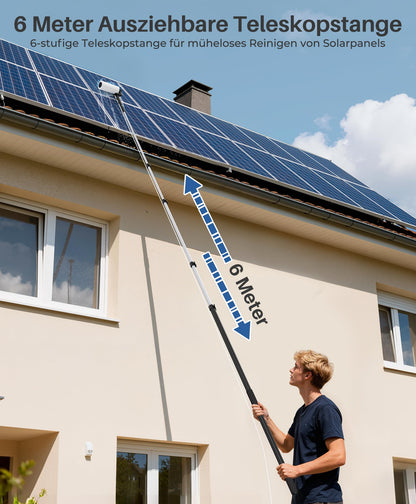 LyriFine Elektrische Teleskop-Waschbürste mit Wasseranschluss 6,2 m