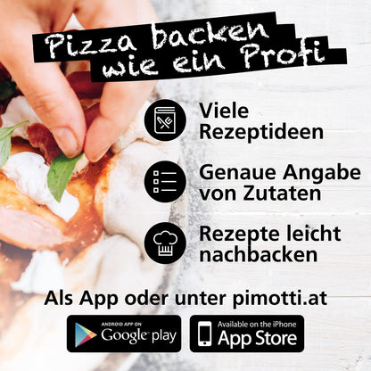 Pimotti Pizzastein aus Schamott 40 x 30 cm für Backofen und Grill