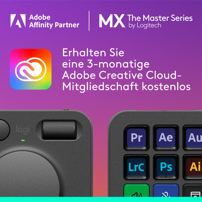 Logitech MX Creative Console Programmierfeld – Graphit