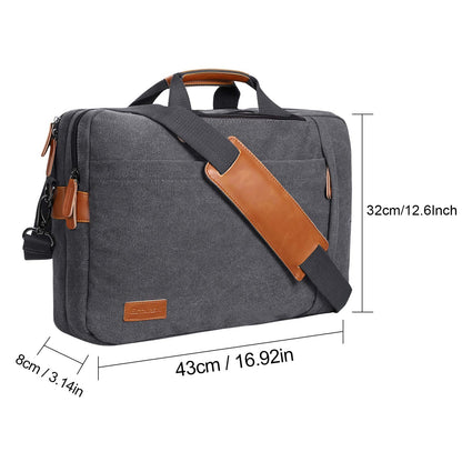 ESTARER Laptoptasche Umwandelbarer Rucksack Umhängetasche 17 Zoll