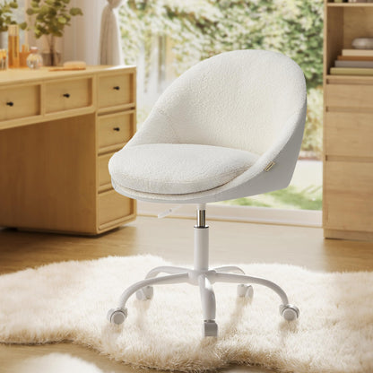 SONGMICS OBG020W01 Homeoffice Stuhl Sherpa – Cappuccinobeige