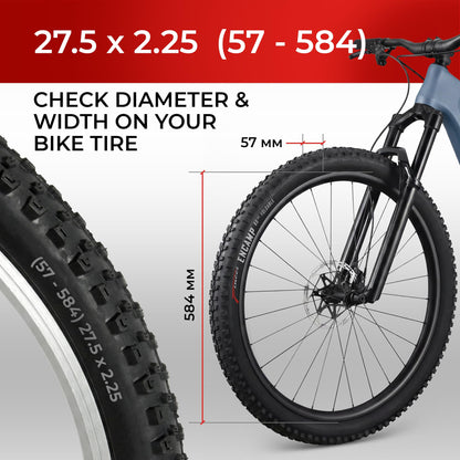 Fincci Fahrradreifen 27.5 x 2.25 Zoll Kevlar faltbar 2er-Pack
