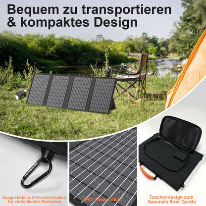 MHPOWOS 60W Faltbares Outdoor Solarpanel Ladegerät
