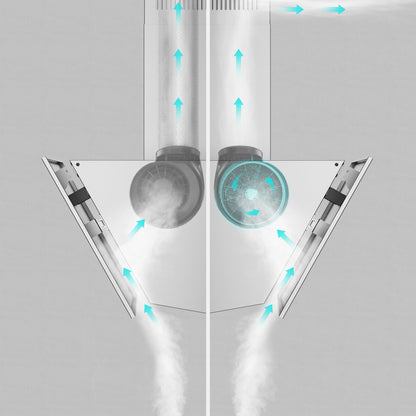 CIARRA CBCS6762A A+++ Kopffreie Schräghaube - 60cm Umluft Silber