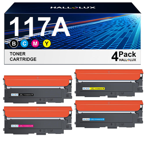 HALLOLUX 117A Toner Set kompatibel für HP Color Laser MFP 178nw 179fnw
