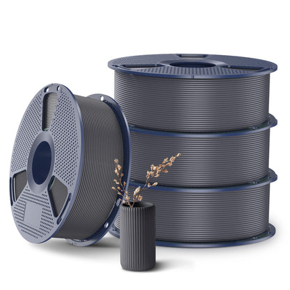 SUNLU High Speed PLA+ 2.0 Filament 1.75 mm, 4 kg, Grau, 4er-Pack, vier Spulen für den 3D-Druck