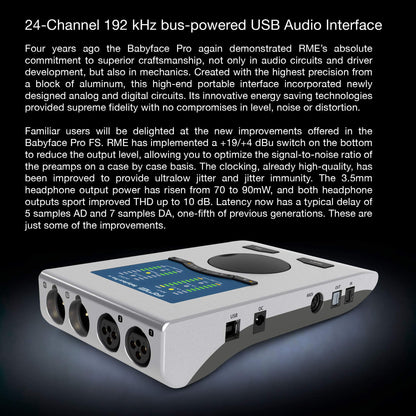 RME Babyface Pro FS USB Audio Interface – 12 In / 12 Out