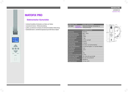 MATOFIX PRO Elektrischer Gurtwickler Unterputz 17-23mm