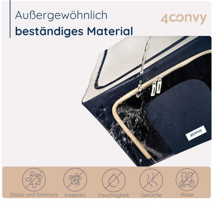 4CONVY Aufbewahrungsbox mit Stahlrahmen, faltbar, 3er-Set, je 66 L