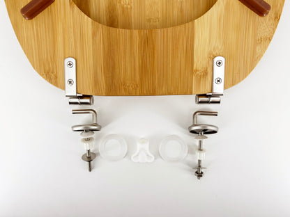 ADOB WC-Sitz Bambus dunkel – Klobrille mit Edelstahl-Scharnieren