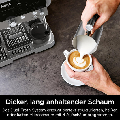 Ninja Luxe Premier 3-in-1 Kaffeemaschine - Grau-Metall ES601EUGM