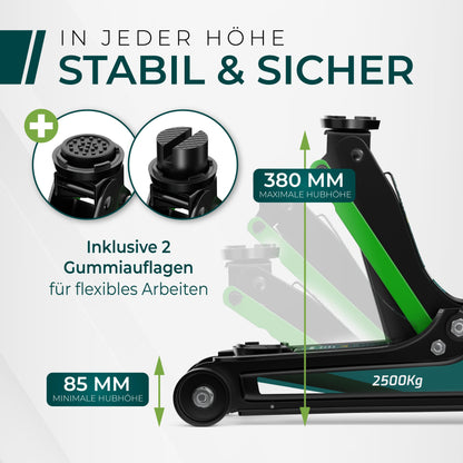 Profi hydraulischer Rangierwagenheber 2,5T flach für Tiefergelegte